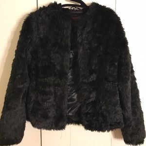 Black fur coat